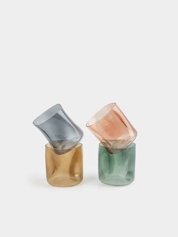 Glass, 9 cm, 330 ml, 4 pcs, glass, color, Rodengo, image-1