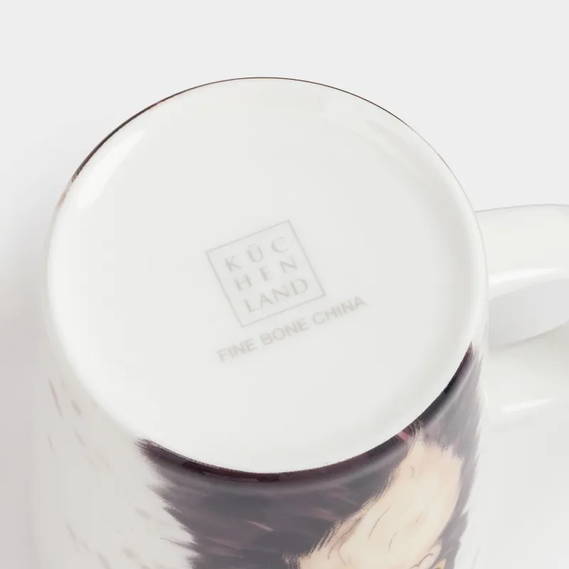 Mug, 350 ml, Porcelain F, white, Fluffy cat, Cat, image-3