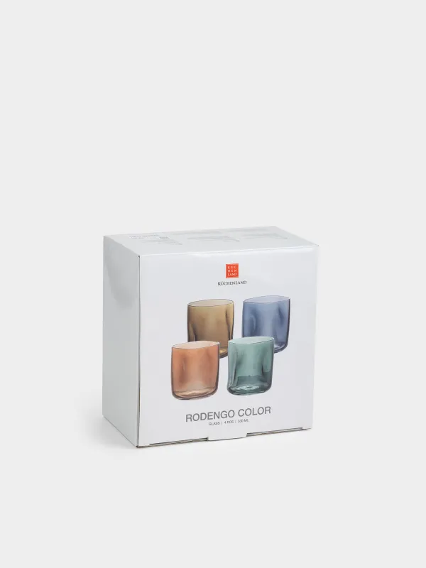 Glass, 9 cm, 330 ml, 4 pcs, glass, color, Rodengo, image-4
