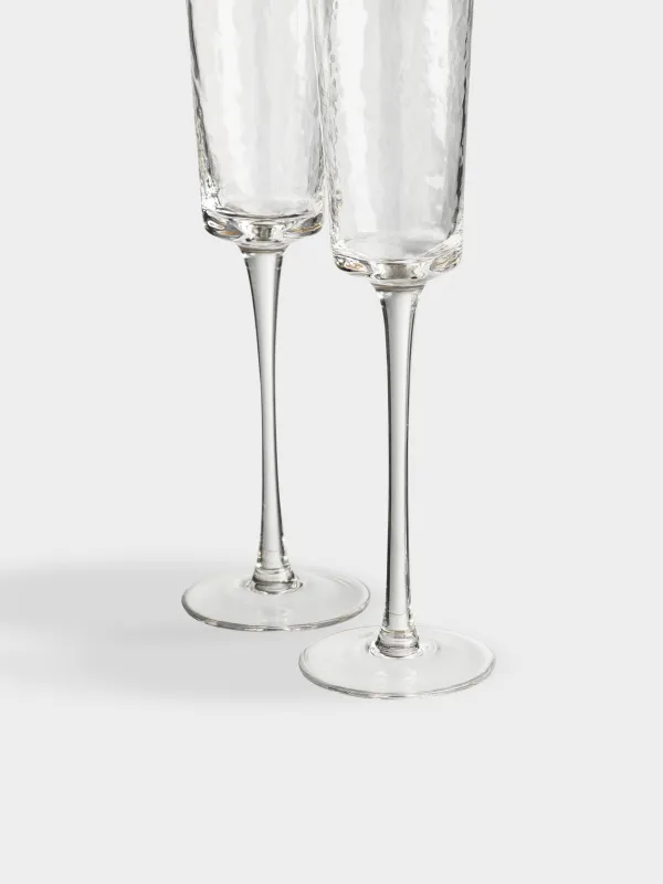 Drinking glass, 160 ml, 2 pcs, glass, with golden edging, Ripply gold, image-3