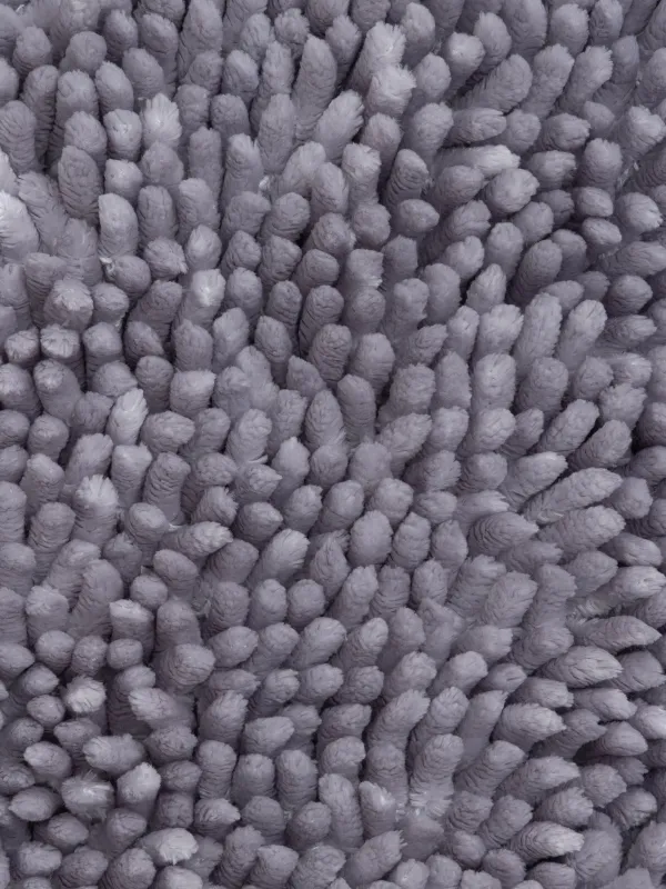 Bathroom mat, 50x80 / 50x50 cm, 2 pcs, Anti-slip, Polyester, Grey, Fluffy, image-2