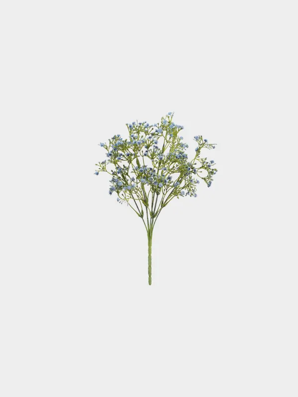 Decorative branch, 35 cm, plastic, Blue gypsophila, Flower garden, image-0