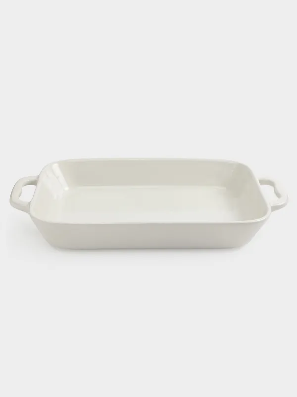 Baking dish, 34x24 cm, ceramic, rectangular, milk, Cakes ivory, image-1