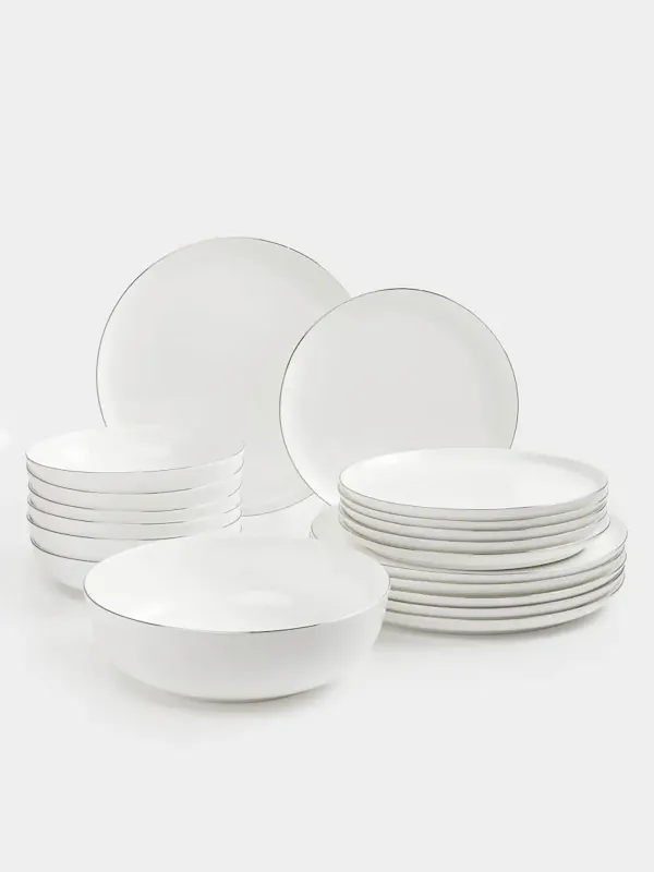 Dining set, 6 pers, 19 pr, porcelain F, Antarctica, image-0
