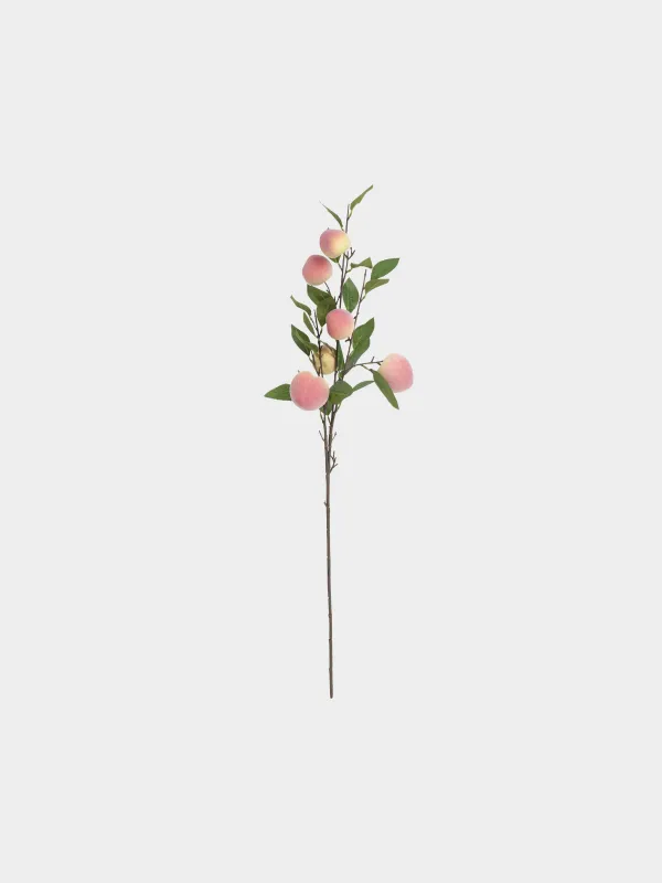Decorative branch, 95 cm, foam/polyester, Peach, Fruit decor, image-0