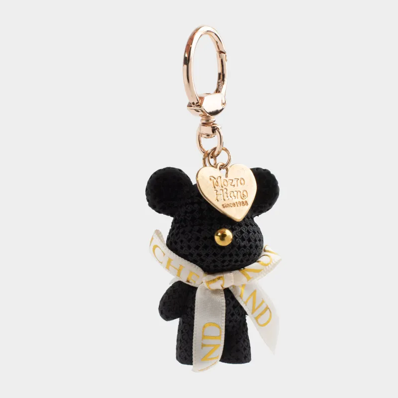 Keychain, 11 cm, plastic / metal, black, Bear, Bear