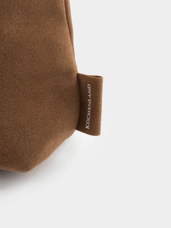 Cosmetic bag, 23x12 cm, polyurethane, sand, Krast, image-2