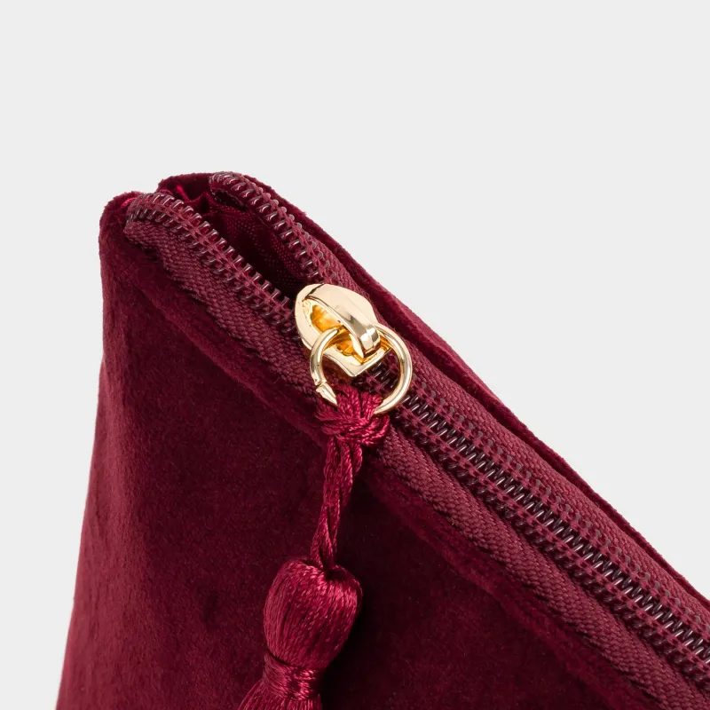 Cosmetic bag, 22x14 cm, with brush, velvet, color, Velvety, image-4