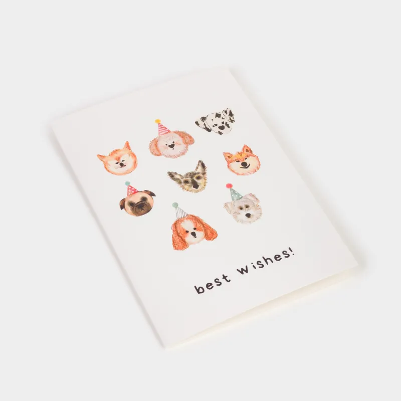 Gift envelope, 12x17 cm, paper, grey, Dogs, Birthday, image-1