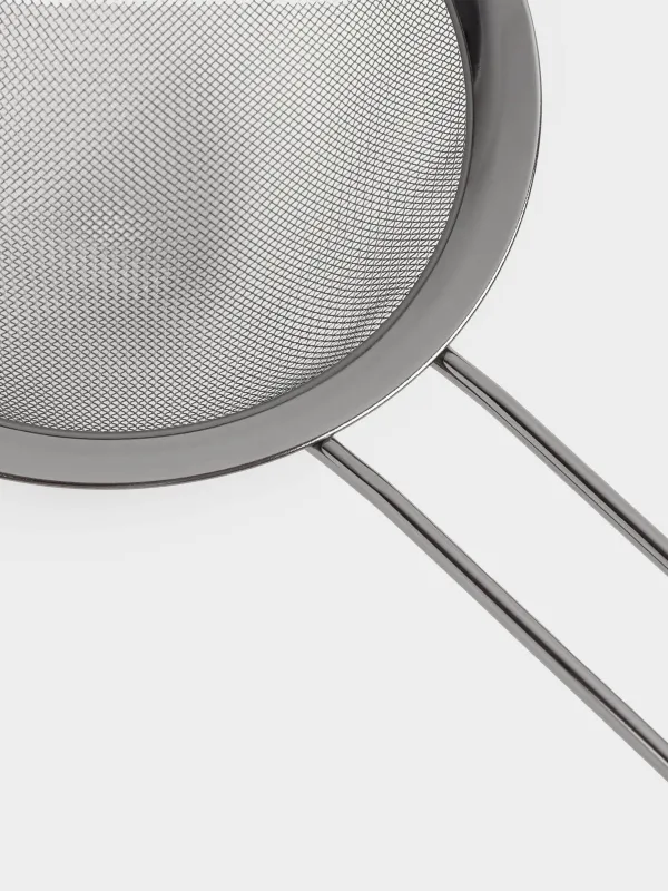 Sieve, 14 cm, with handle, steel, dark grey, Titanium, image-4