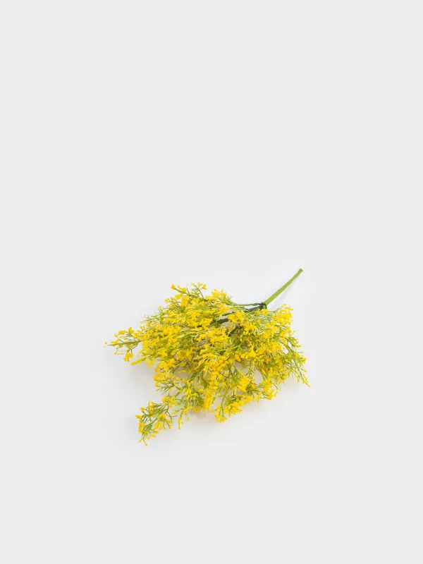 Decorative branch, 43 cm, plastic/paper, Yellow flowers, Flower garden, image-2