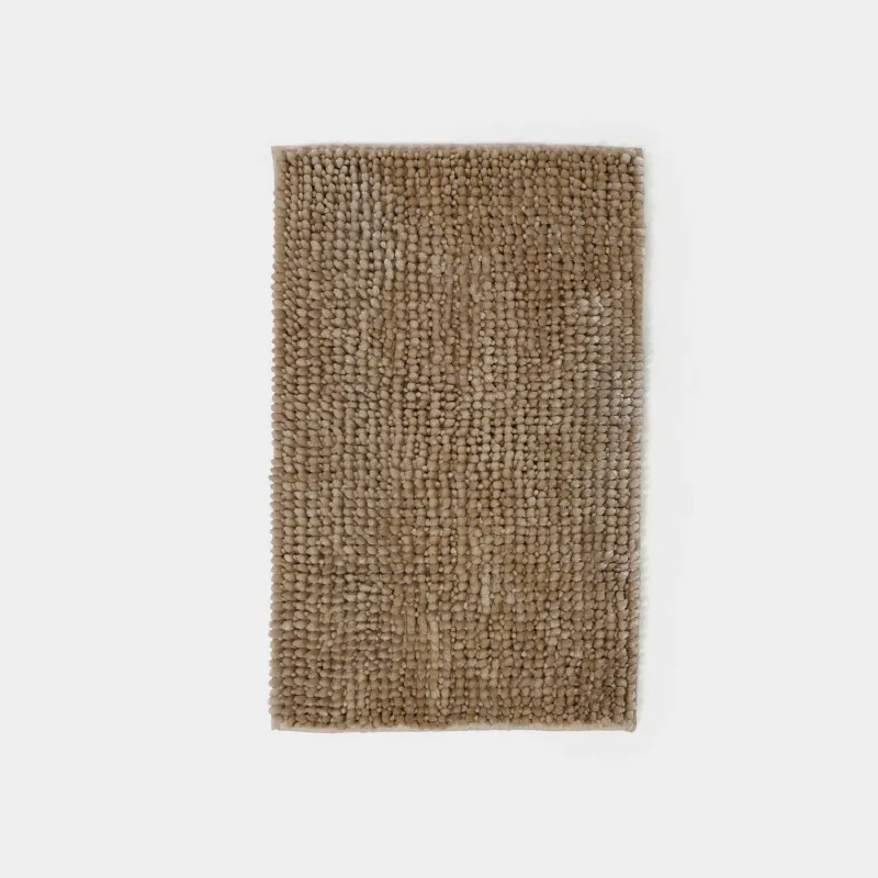 Mat, 50x80 cm, anti-slip, polyester, beige, Fluff