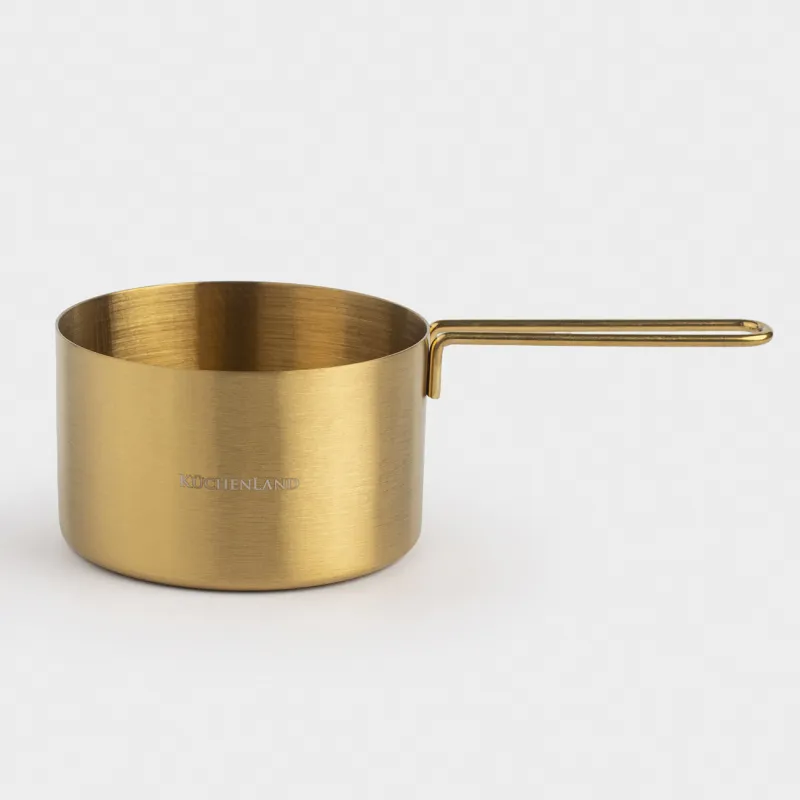 Measuring spoon, 250 ml, steel, golden, Device gold