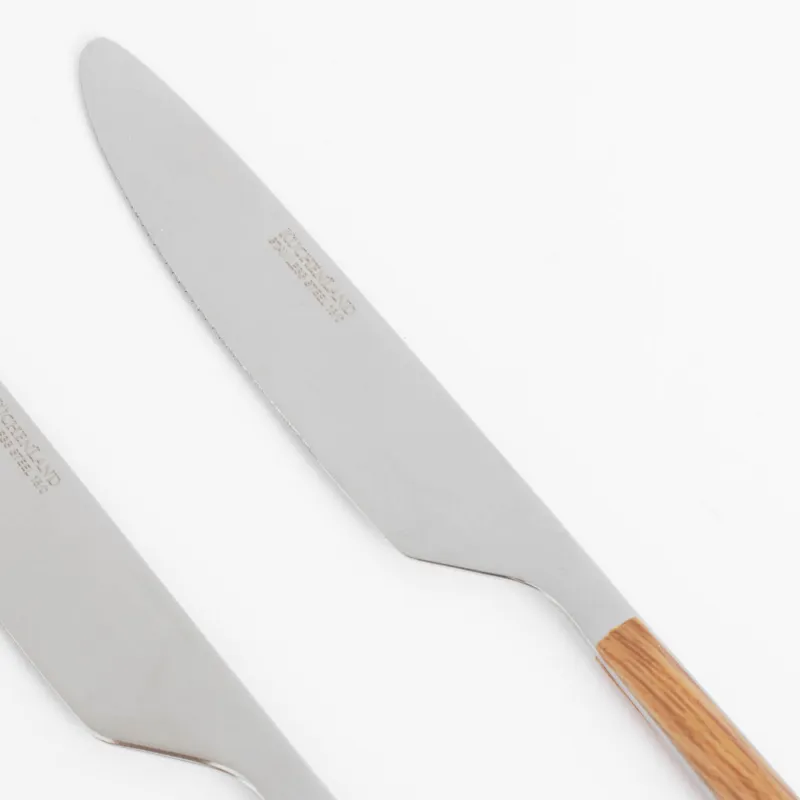 Table knife, 2 pcs, steel/plastic, brown, Prague, image-4