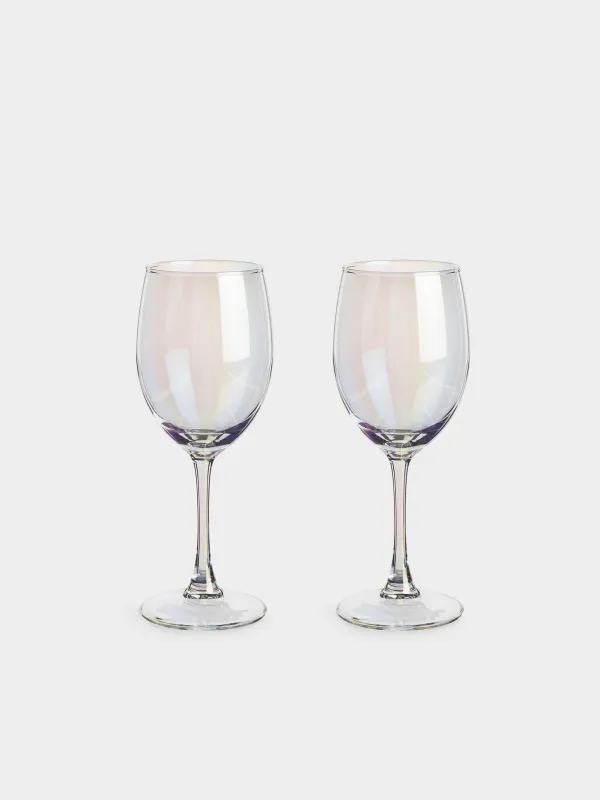 Red wine glass, 420 ml, 2 pcs, glass, mother of pearl, Floyd polar, image-0