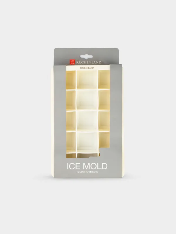 Ice mold, 18x12 cm, 15 otd, silicone, white, Soft kitchen, image-5