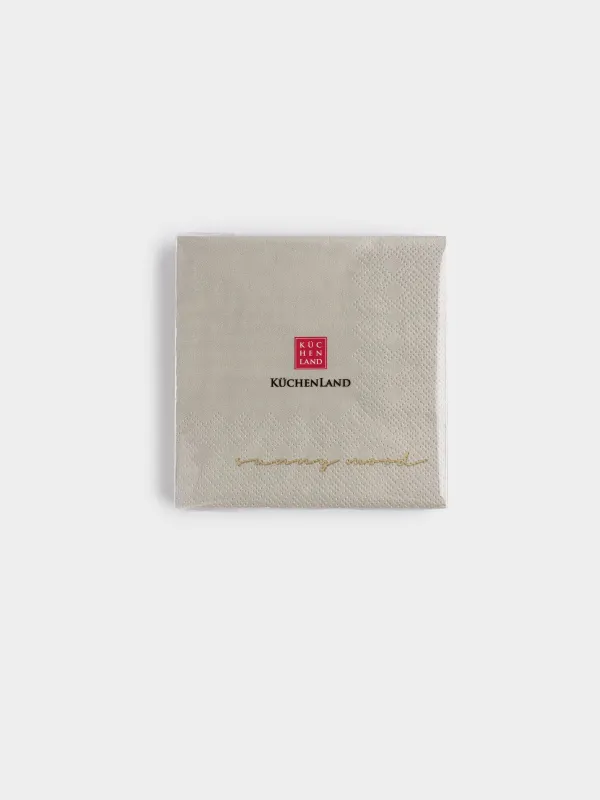 Paper napkins, 21x21 cm, 20 pcs, square, beige, Sunny mood, Scroll, image-4