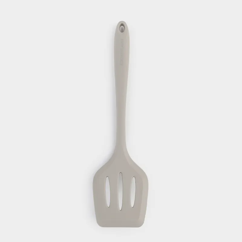 Spatula, 31 cm, with slits, silicone / nylon, beige, Benefit