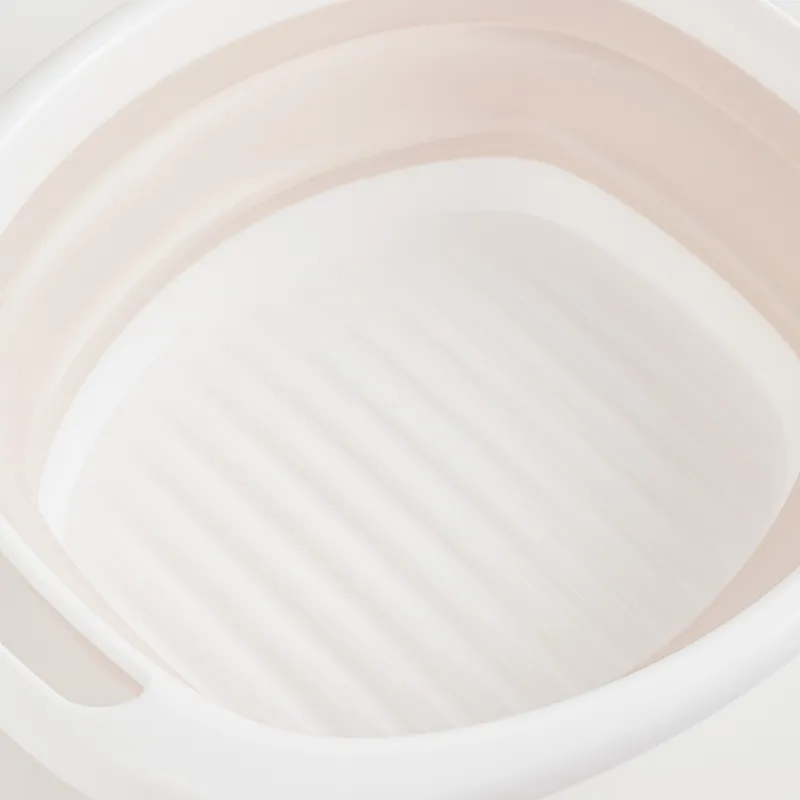Folding basin, 10 l, ribbed bottom, plastic / rubber, beige-pink, Foldaway, image-5
