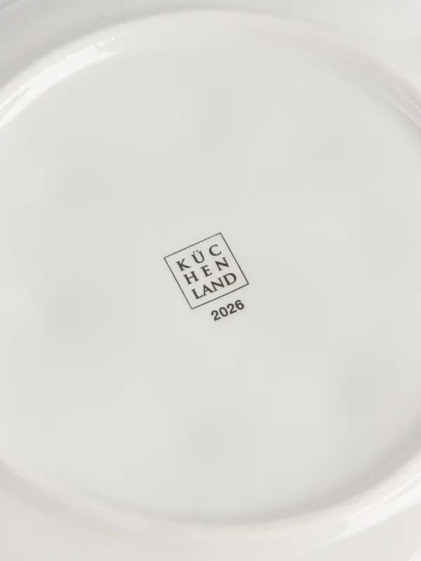 Snack plate, 21 cm, ceramic, Horse, Christmas green, image-4