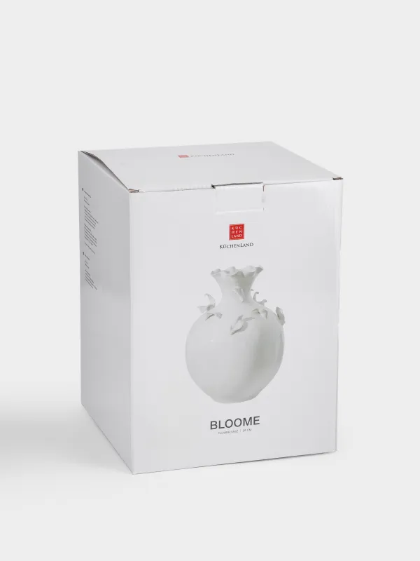 Flower vase, 26 cm, ceramic, milky, Petals, Bloome, image-4