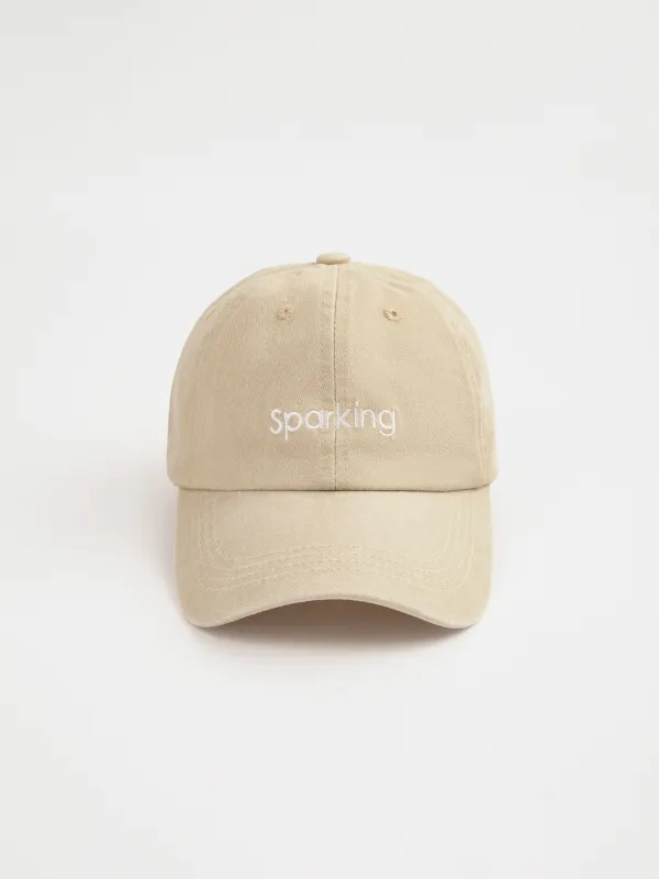 Baseball cap, 58 cm, single size, cotton, beige, Sparkling, Shore, image-0