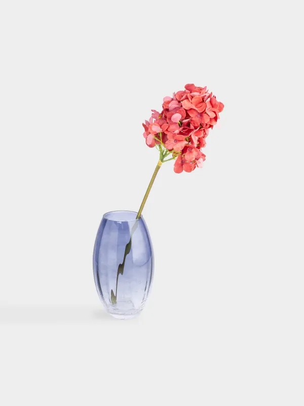 Flower vase, 24 cm, glass, blue gradient, Craquelure, Ice, image-4
