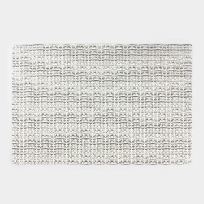 Placemat, 30x45 cm, with sequins, PVC, rectangular, silver, Solid