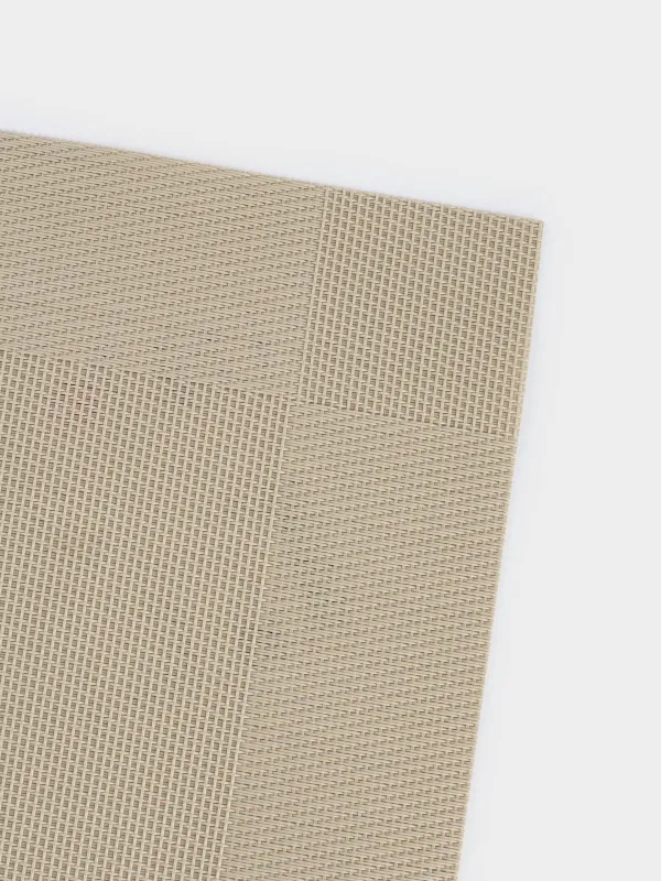 Placemat, 30x45 cm, PVC / polyester, rectangular, beige, Mats, image-3
