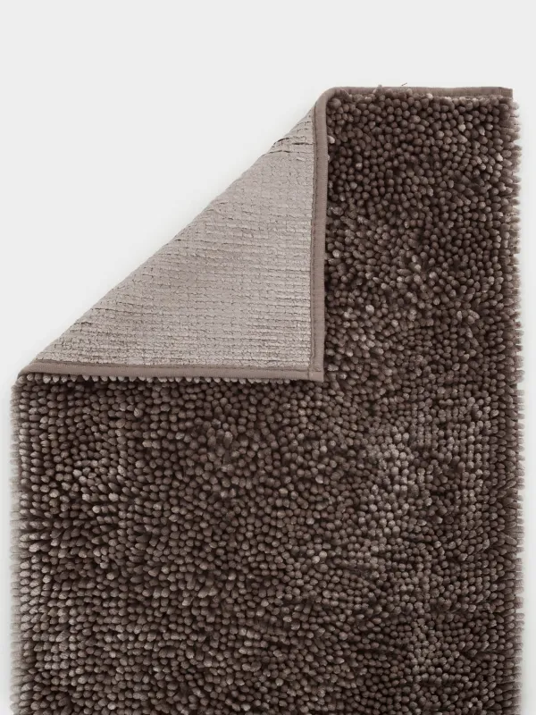 Bathroom mat, 50x80 / 50x50 cm, 2 pcs, Anti-slip, Polyester, Brown, Fluffy, image-5