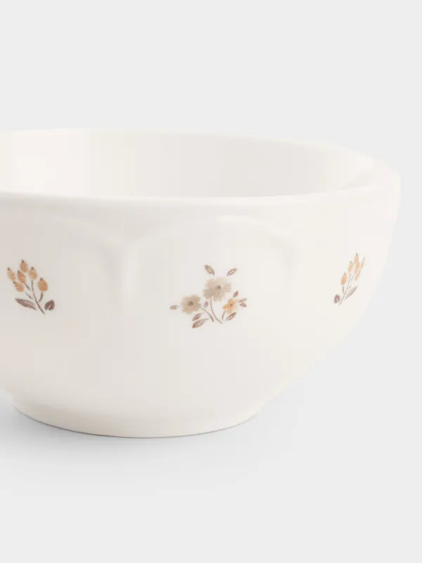 Bowl, 14x7 cm, 2 pcs, porcelain N, white, Vintage flowers, La flore, image-3
