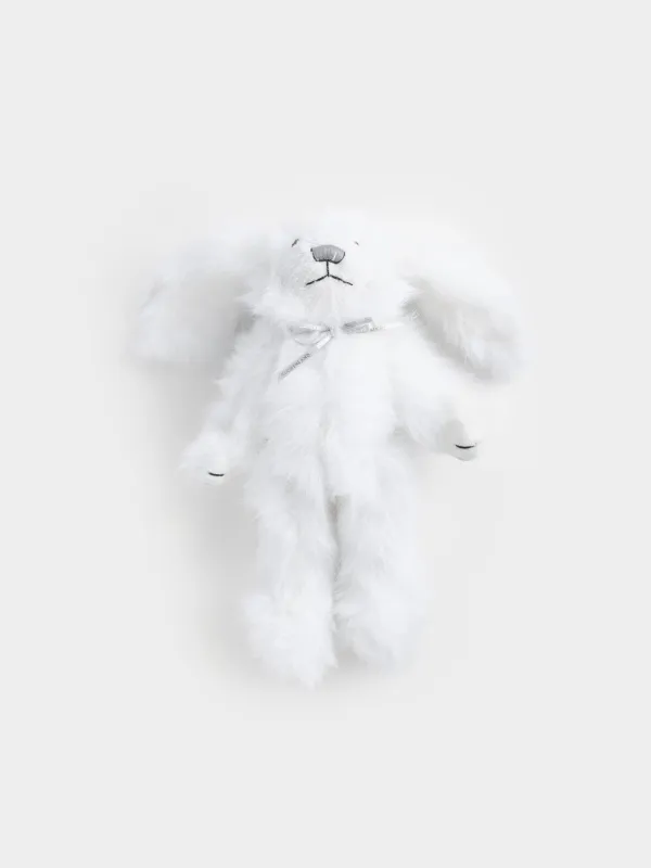Toy, 37 cm, soft, with movable paws, polyester, light grey, Rabbit, Rabbit, image-2