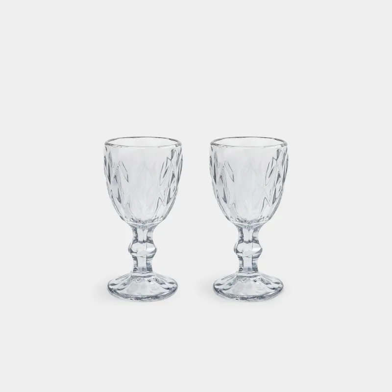 Drinking glass, 50 ml, 2 pcs, glass R, gray, Rhomb color