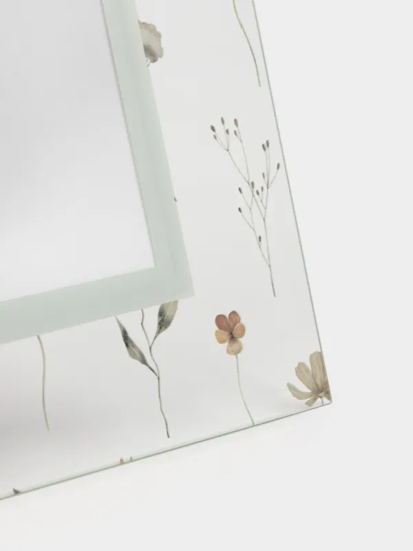 Photo frame, 17x23 cm, glass, Flowers, Sheer, image-1