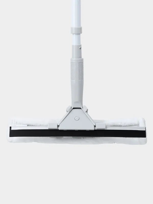 Window cleaning mop, with rag and scraper, white-grey, Clean, image-1