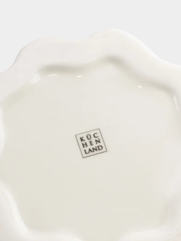 Flower vase, 26 cm, ceramic, white, Bends, Crumple, image-2