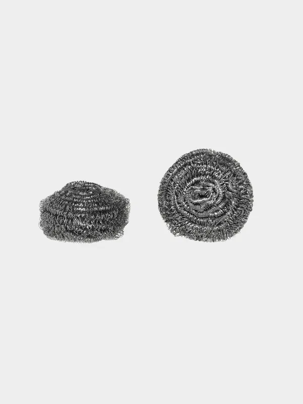 Cleaning sponge, 7 cm, 3 pcs, metal, silver, Clean, image-1