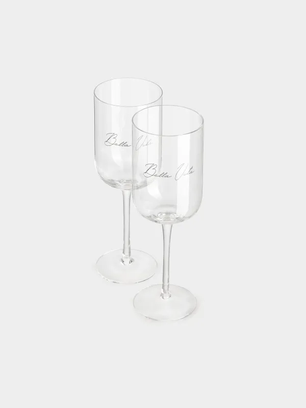 Drinking glass, 460 ml, 2 pcs, crystal glass, Bella Vita, Foligno                                                       , image-1