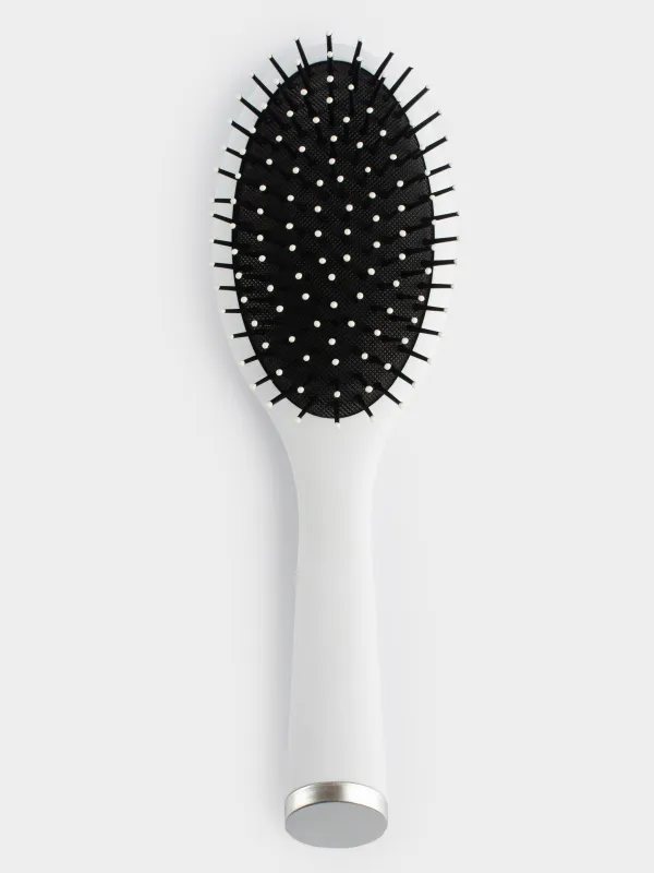 Hair massage comb, 23 cm, plastic, white, B&W