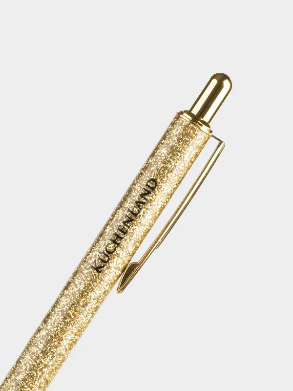 Ballpoint pen, 14 cm, steel, dark silver, with sequins, Draw sparkle, image-2