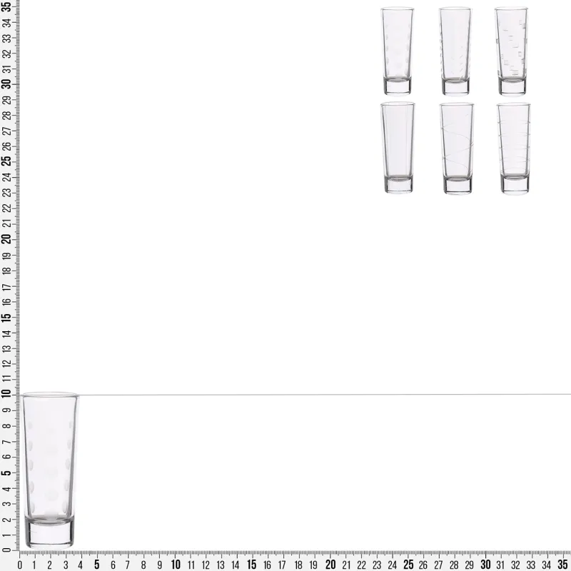 Drinking glass, 60 ml, 6 pcs, glass, Mixology, image-7