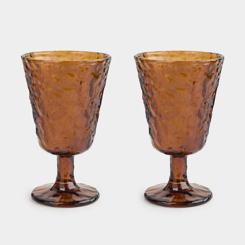 Drinking glass, 280 ml, 2 pcs, glass R, brown, Frozen