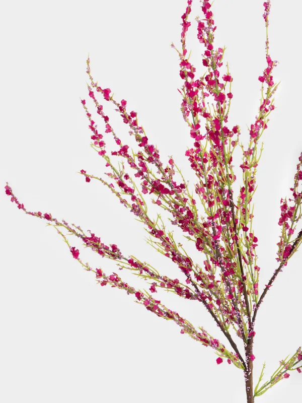 Decorative branch, 90 cm, polyester / metal, Pink genista, Flower garden, image-2