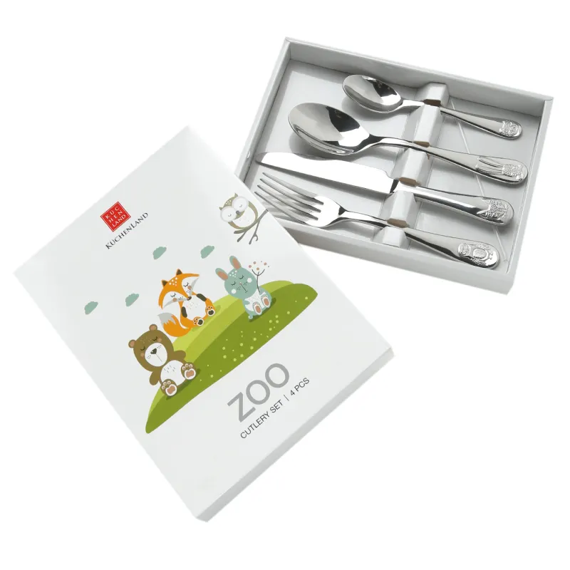 Cutlery, children's, 1 Persian, 4 pr, steel, Animals, Zoo, image-1