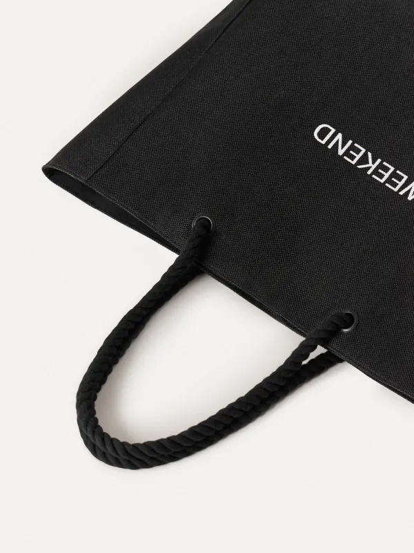 Women's bag, 44x35 cm, polyester, black, Weekend, Coast, image-3