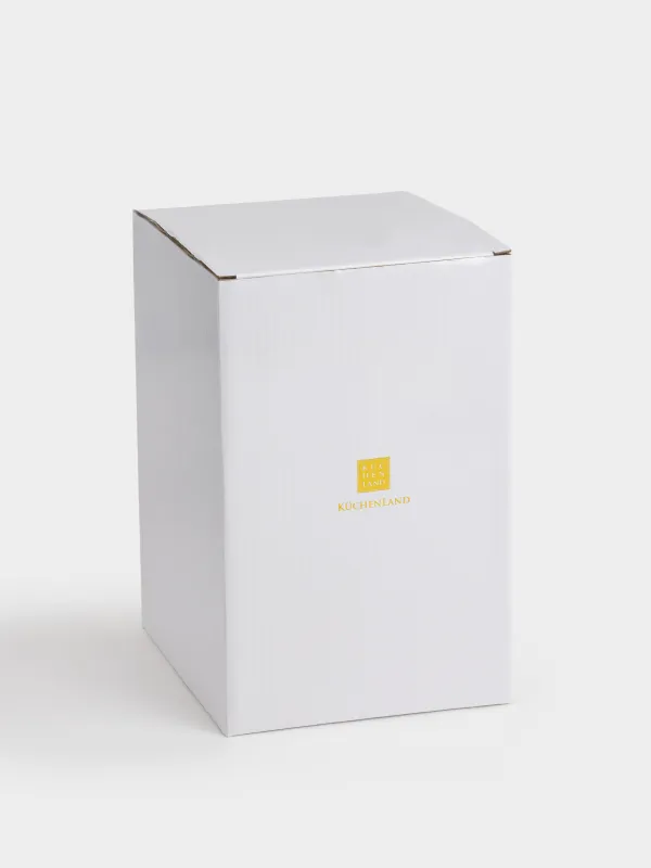 Flower vase, 24 cm, with handles, ceramic, white and gold, Broken print, Revival, image-5