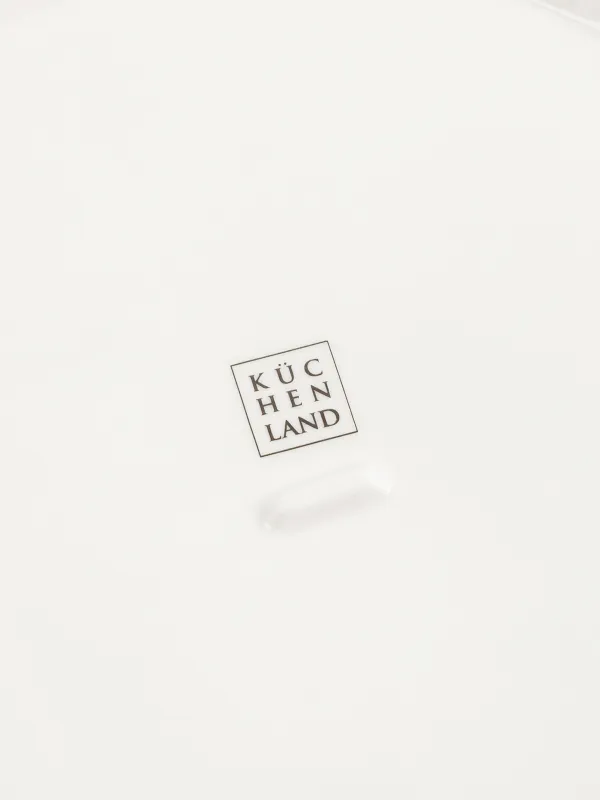 Dinner plate, 25 cm, porcelain P, with golden edging, Crumpled effect, Crumple gold, image-3