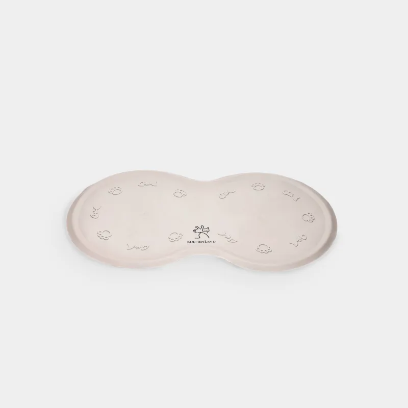 Pet bowl mat, 45x25 cm, rubber, gray-beige, Favorite pet