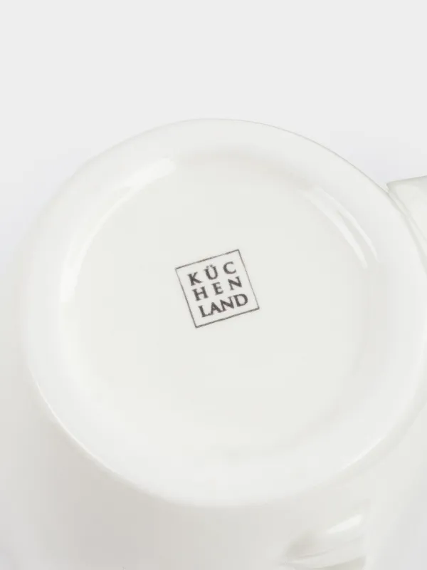 Mug, 450 ml, ceramic, white and gold, Face, Face, image-4