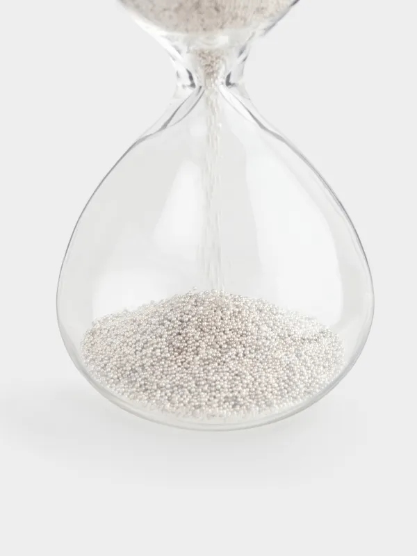 Hourglass clock, 8 cm, 30 seconds, glass / sand, Sand time, image-2